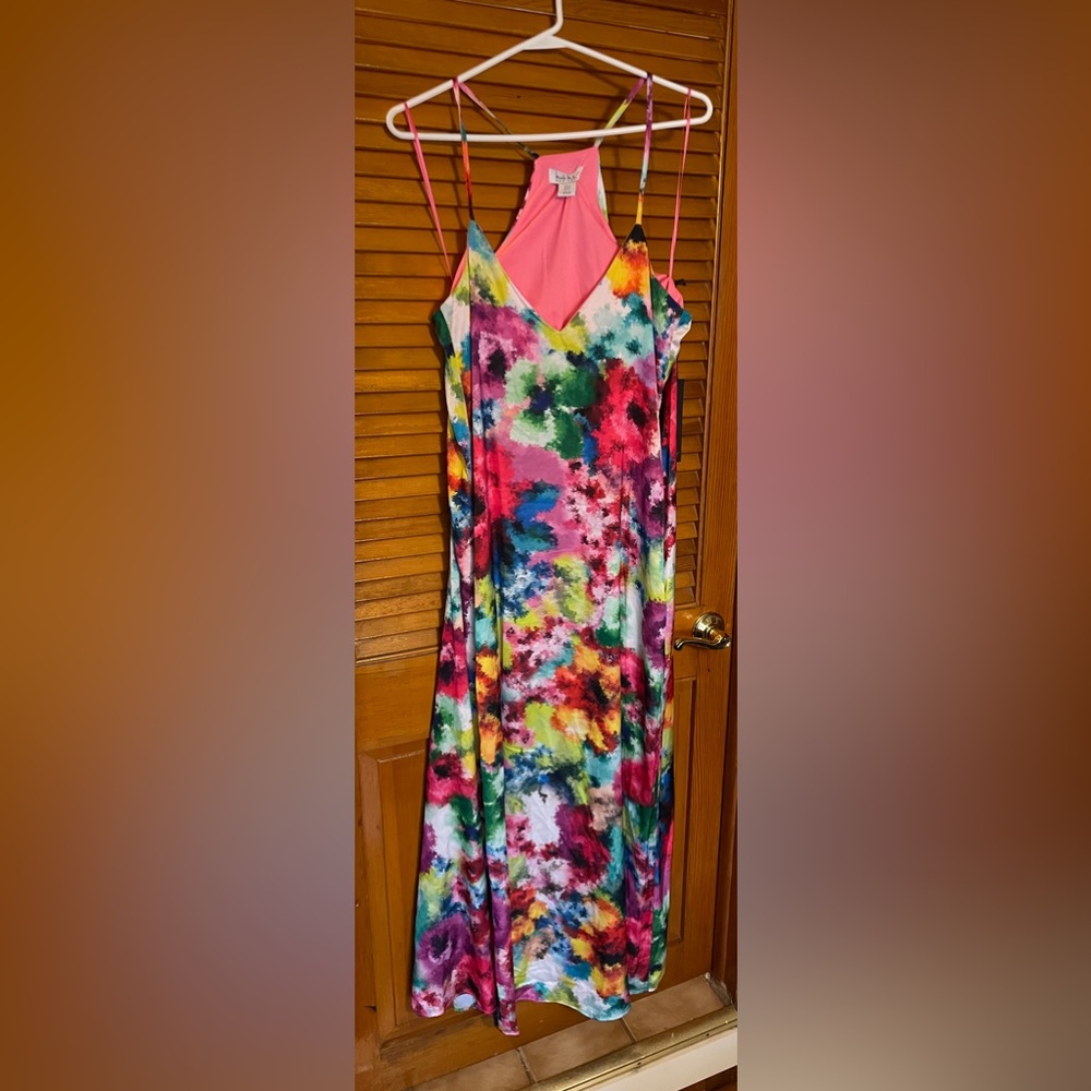 Nicole Miller Maxi Multicolor Dress NEVER WORN